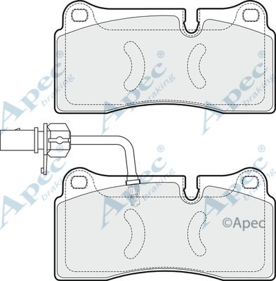 APEC BRAKING stabdžių trinkelių rinkinys, diskinis stabdys PAD1613